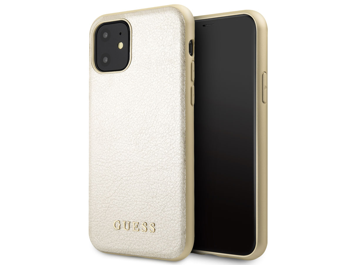 Guess Iridescent Hard Case Goud - iPhone 11/XR hoesje