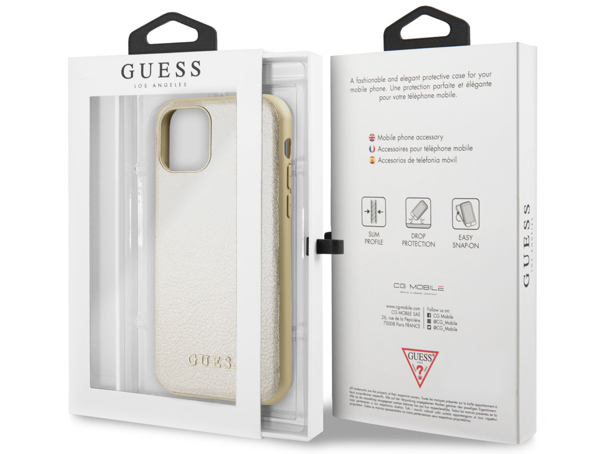 Guess Iridescent Hard Case Goud - iPhone 11/XR hoesje