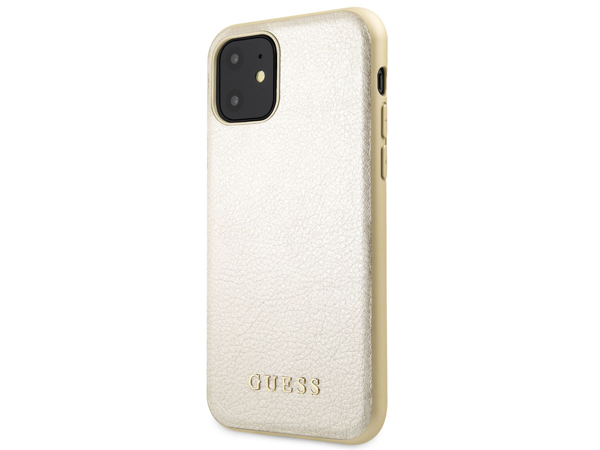 Guess Iridescent Hard Case Goud - iPhone 11/XR hoesje