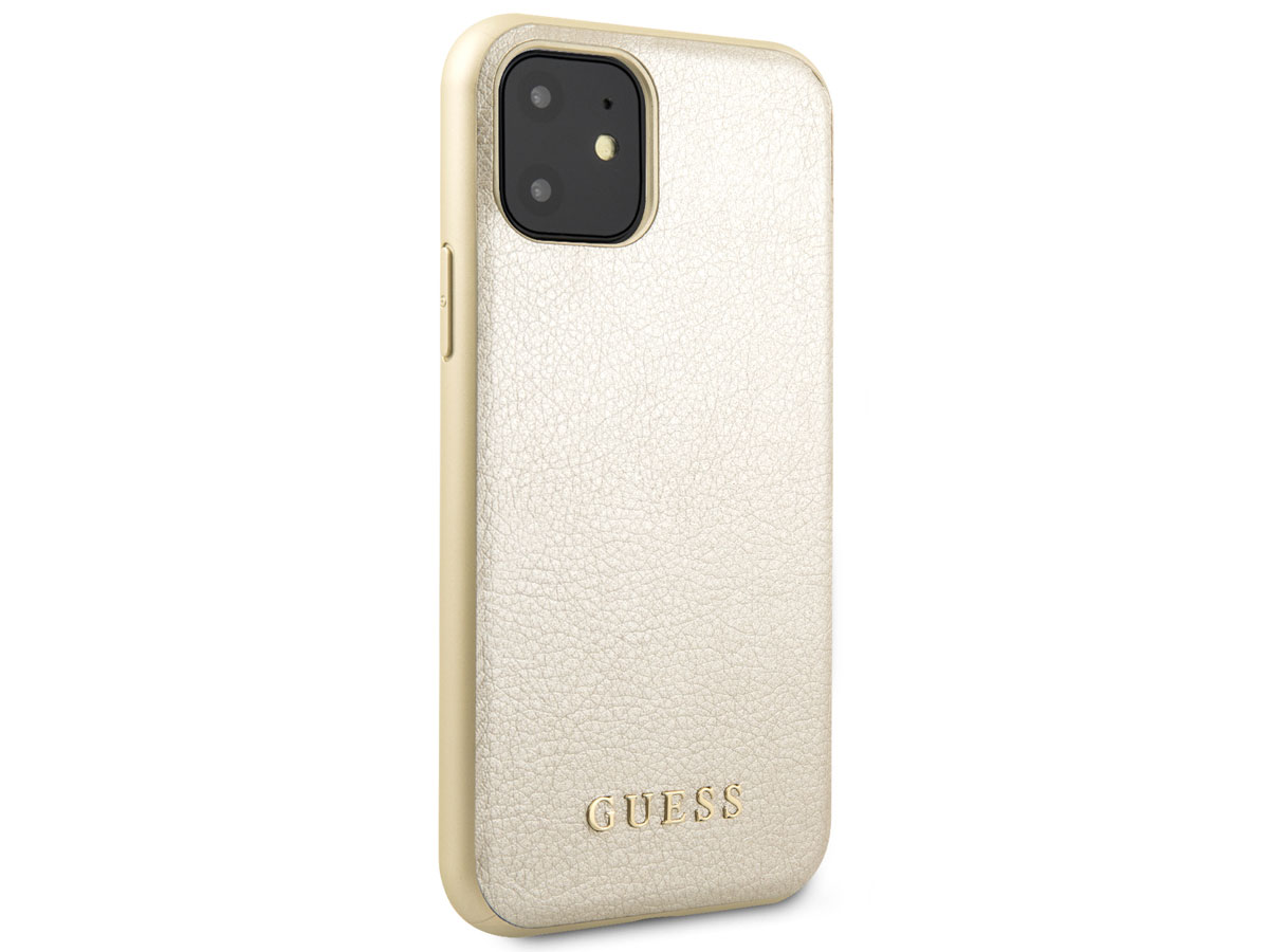 Guess Iridescent Hard Case Goud - iPhone 11/XR hoesje