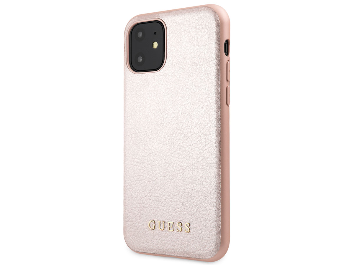Guess Iridescent Hard Case Rosé - iPhone 11/XR hoesje