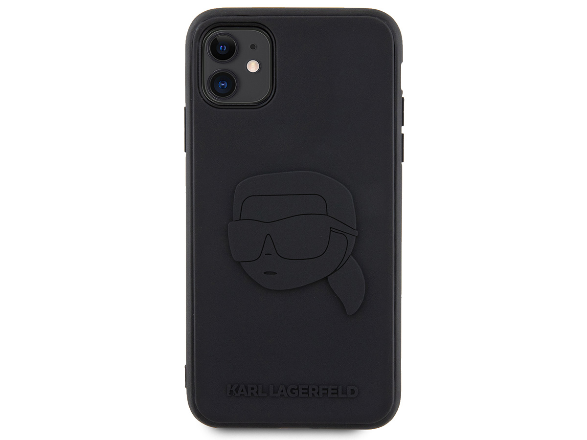 Karl Lagerfeld 3D Ikonik Case Zwart - iPhone 11/XR hoesje