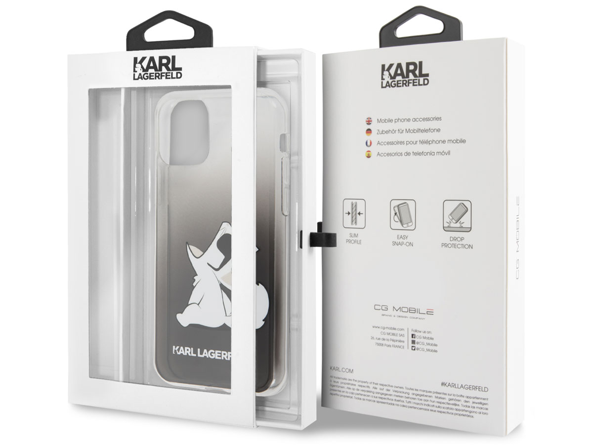 Karl Lagerfeld Fun Choupette Case Zwart - iPhone 11/XR hoesje