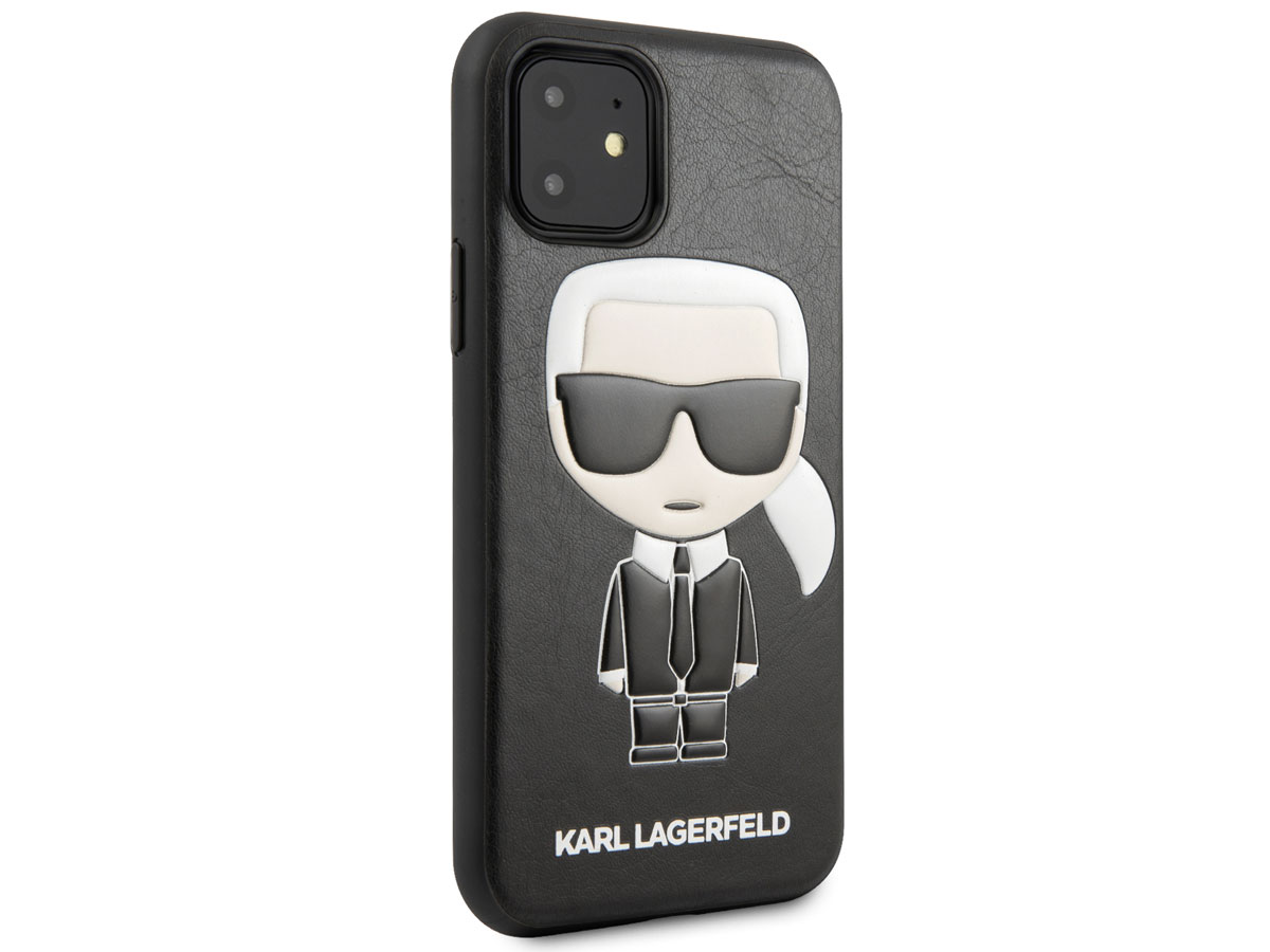 Karl Lagerfeld Iconic Case Zwart - iPhone XR hoesje