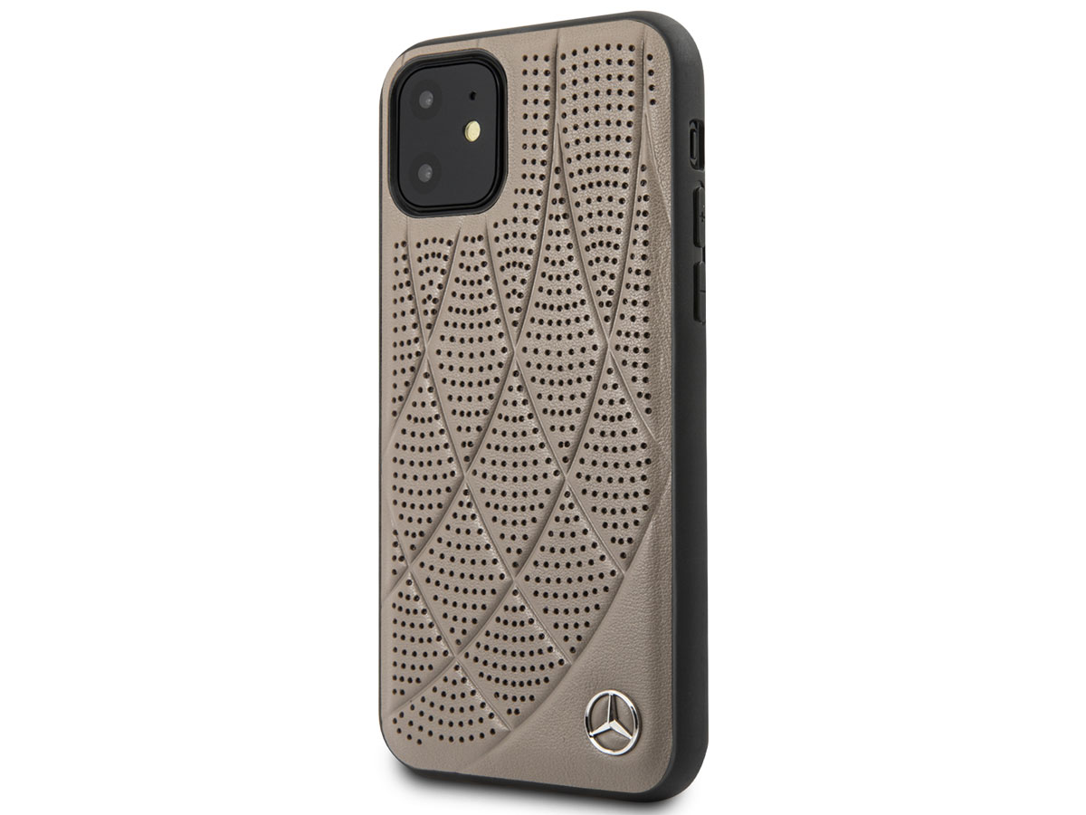 Mercedes-Benz Leather Case Bruin - iPhone 11/XR hoesje