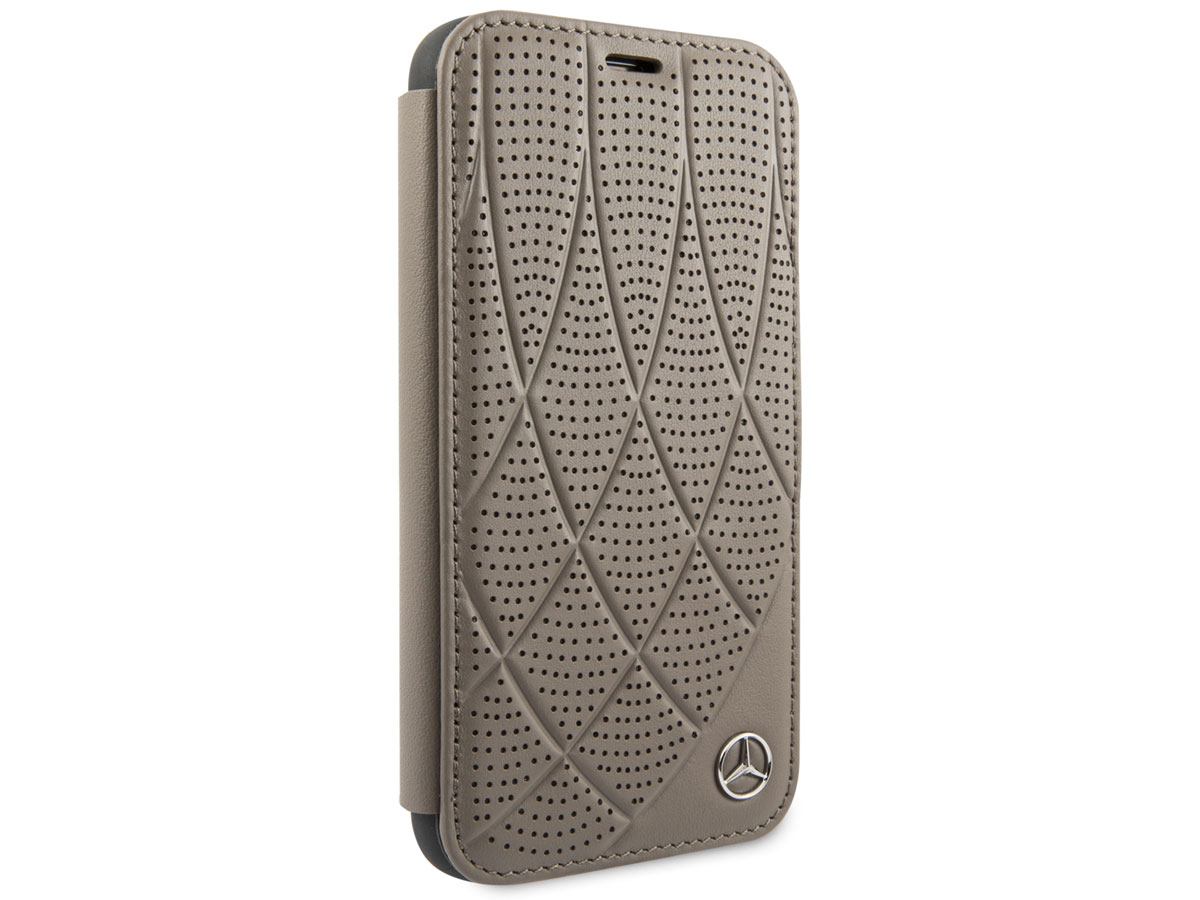 Mercedes-Benz Leather Bookcase Bruin - iPhone 11/XR hoesje