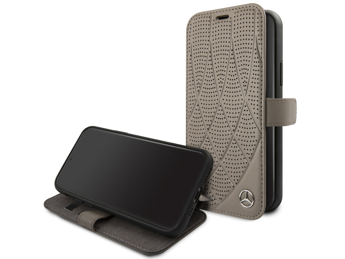 Mercedes-Benz Leather Bookcase Bruin - iPhone 11/XR hoesje