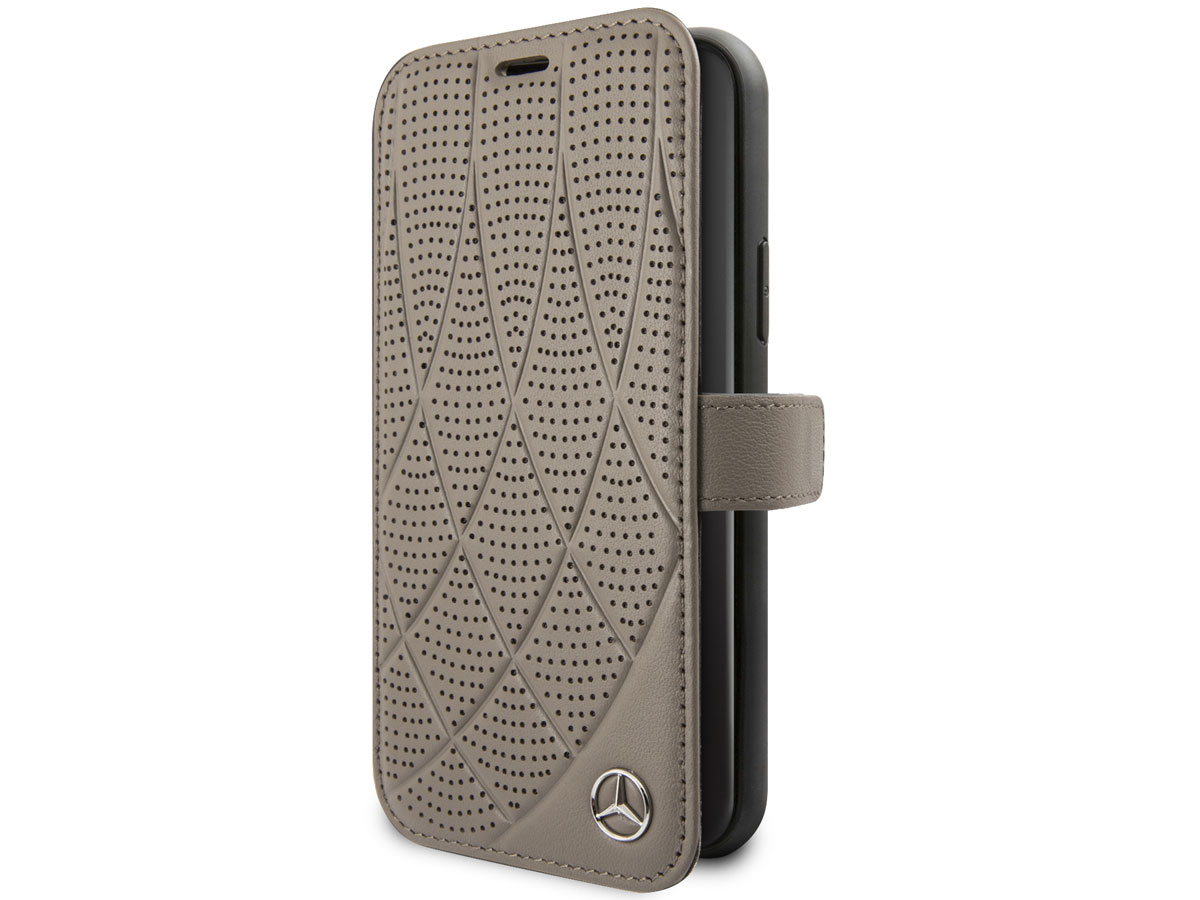 Mercedes-Benz Leather Bookcase Bruin - iPhone 11/XR hoesje