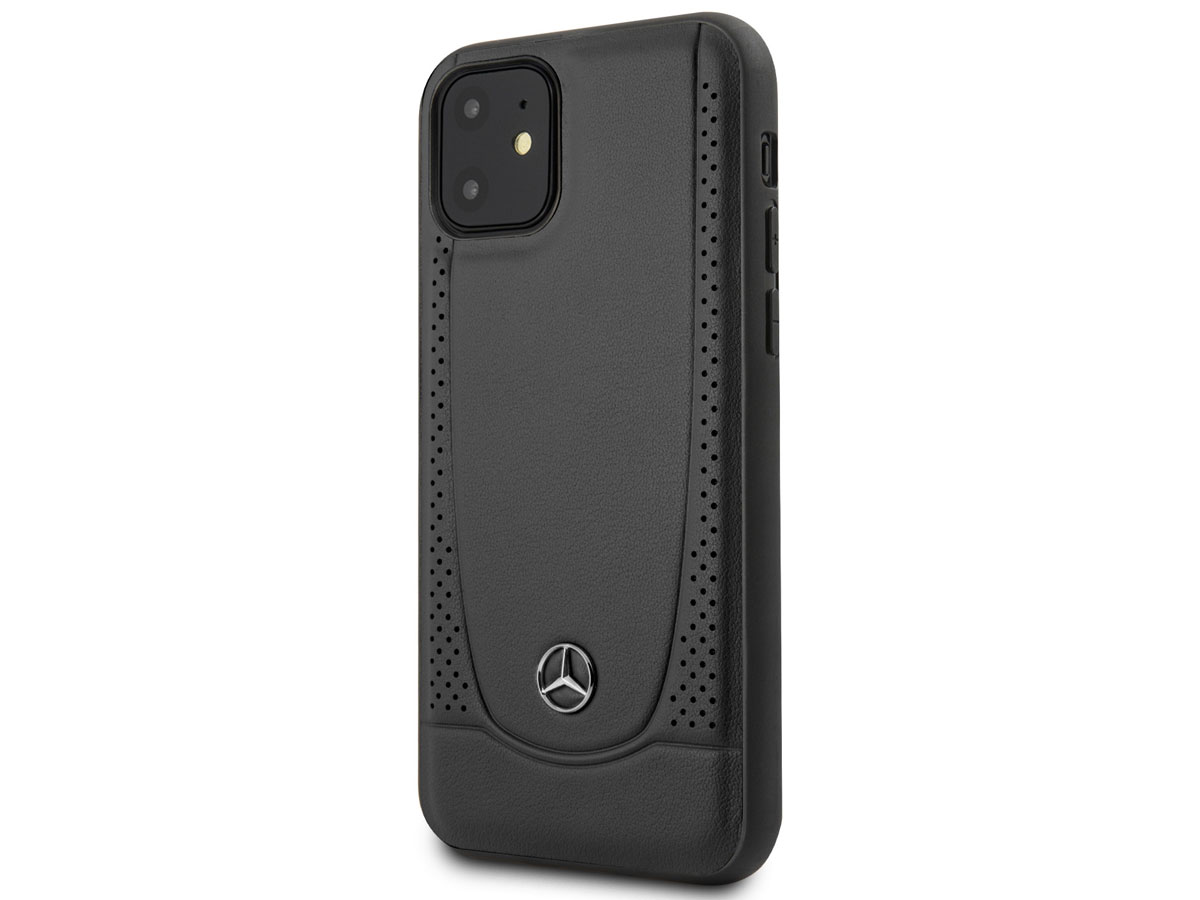 Mercedes-Benz Urban Leather Case Zwart - iPhone 11/XR hoesje