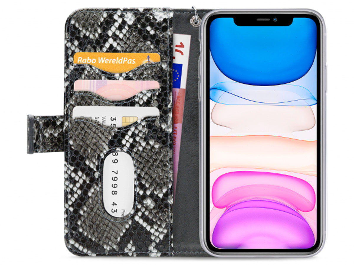 Mobilize 2in1 Magnet Zipper Case Black Snake - iPhone 11/XR hoesje