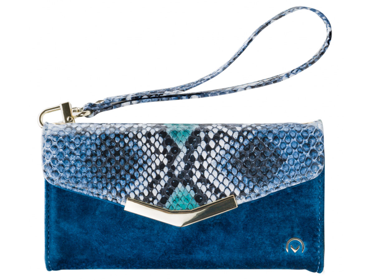 Mobilize Elegant Magnet Clutch Blue Snake - iPhone 11/XR hoesje