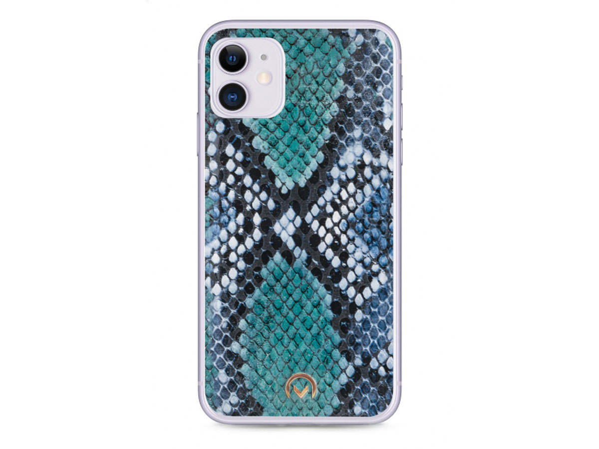 Mobilize Elegant Magnet Clutch Blue Snake - iPhone 11/XR hoesje