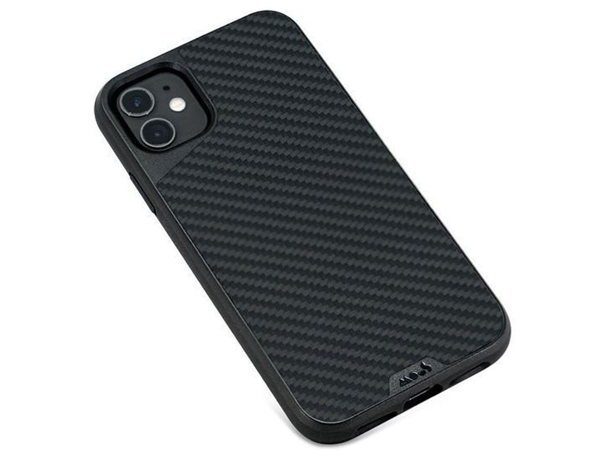 Mous AraMax Carbon Case Zwart iPhone 11 hoesje