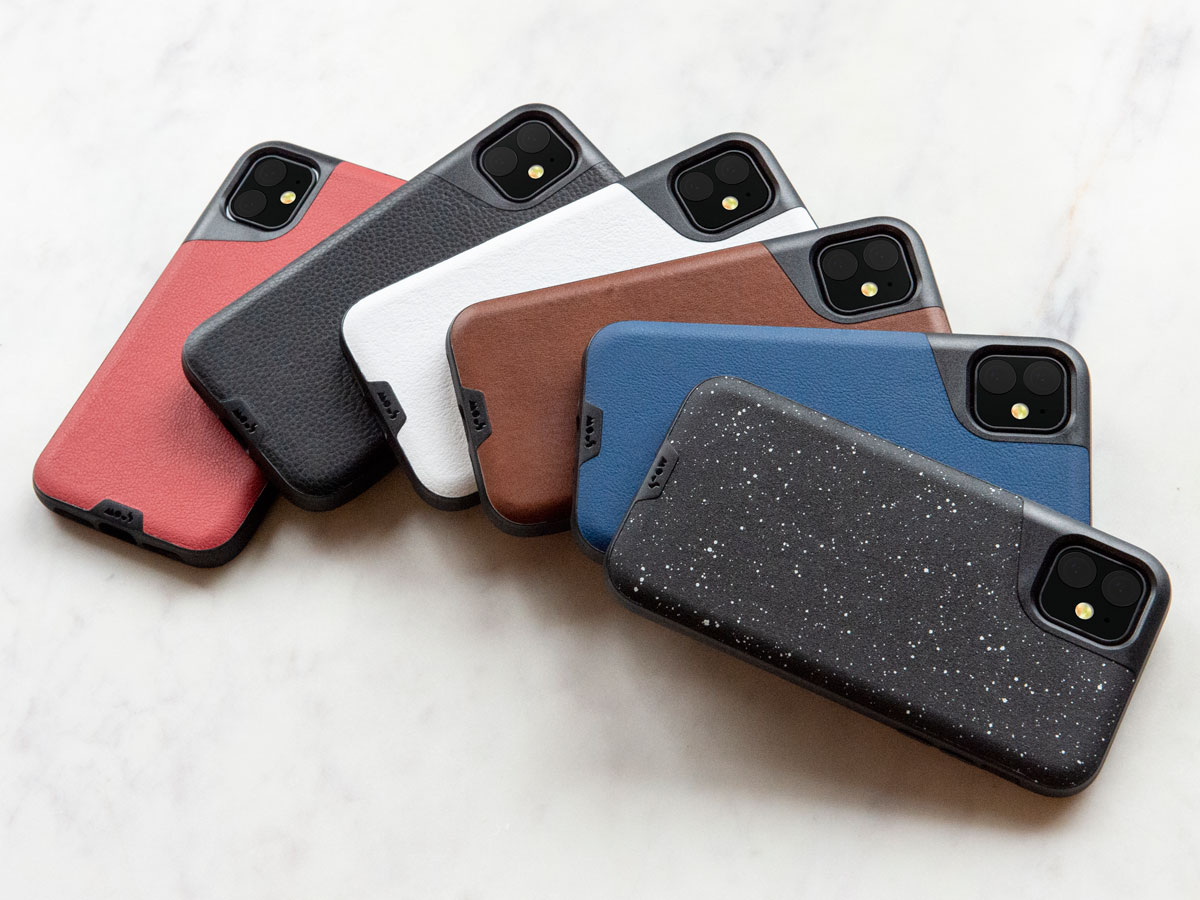 Mous Contour Leather Case Wit - iPhone 11 hoesje