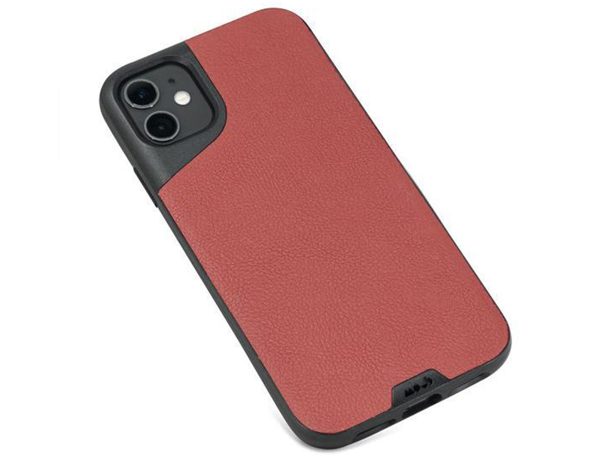 Mous Contour Leather Case Rood - iPhone 11 hoesje