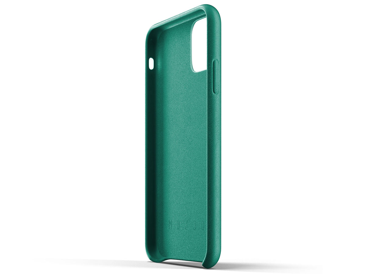 Mujjo Full Leather Case Groen Leer - iPhone 11 Hoesje