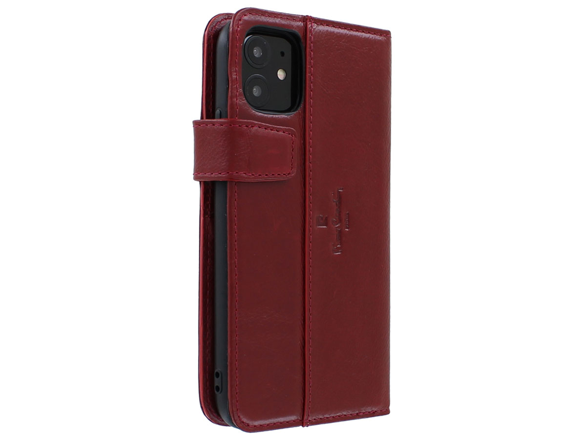 Pierre Cardin Bookcase Rood Leer - iPhone XR hoesje