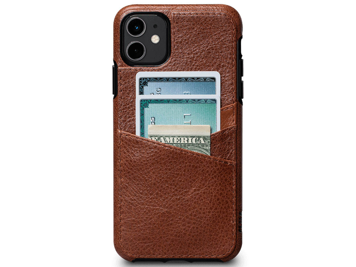 Sena Lugano Wallet Cognac - iPhone 11 Hoesje Leer