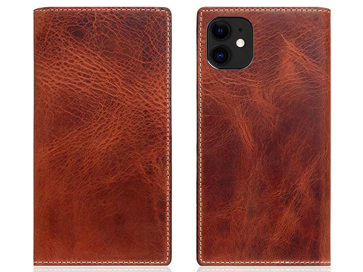 SLG Design D7 Italian Wax Leer Bruin - iPhone XR hoesje