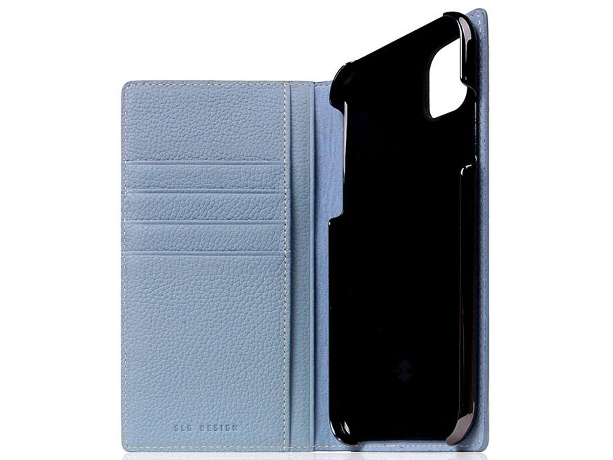 SLG Design D8 Folio Powder Blue Leer - iPhone XR hoesje