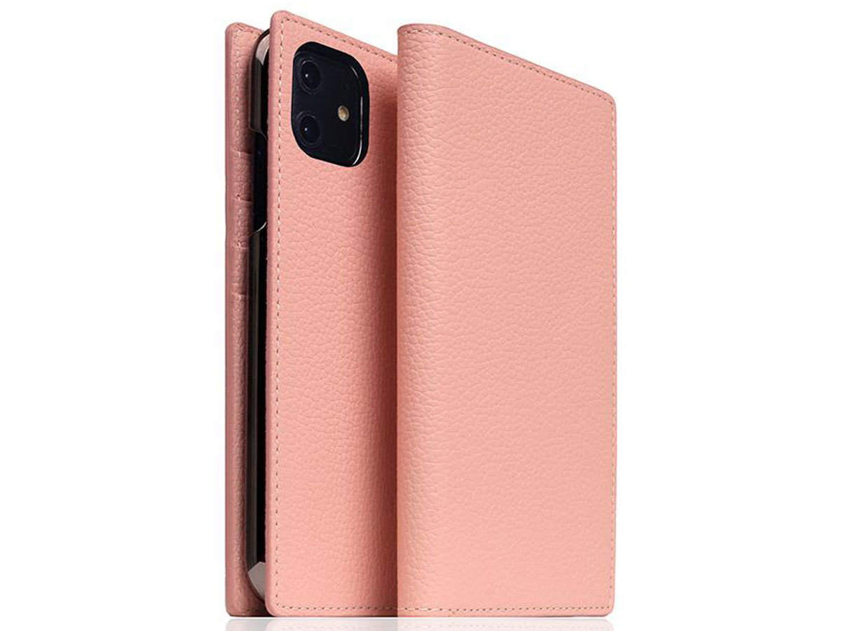 SLG Design D8 Folio Light Rose Leer - iPhone XR hoesje