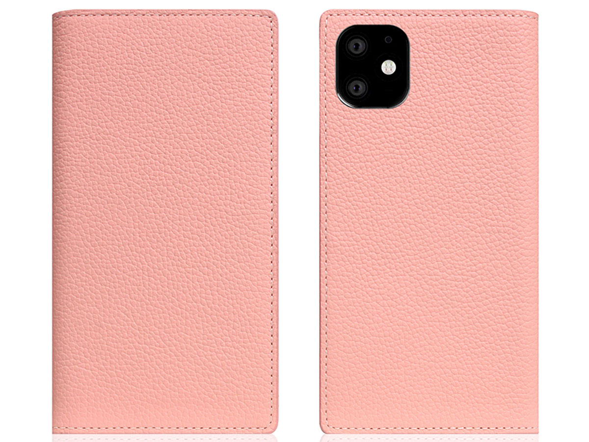 SLG Design D8 Folio Light Rose Leer - iPhone XR hoesje