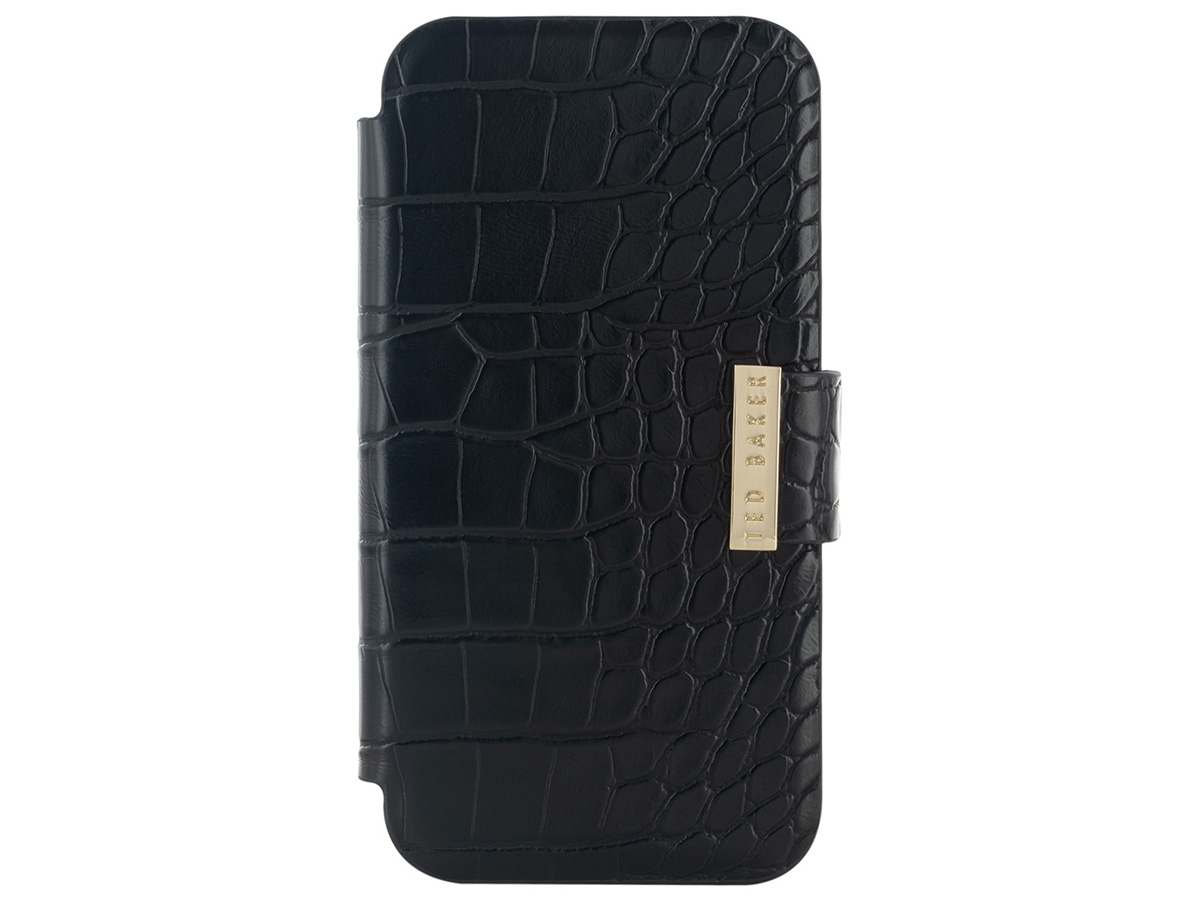 Ted Baker Black Croco Folio Case - iPhone 11/XR Hoesje