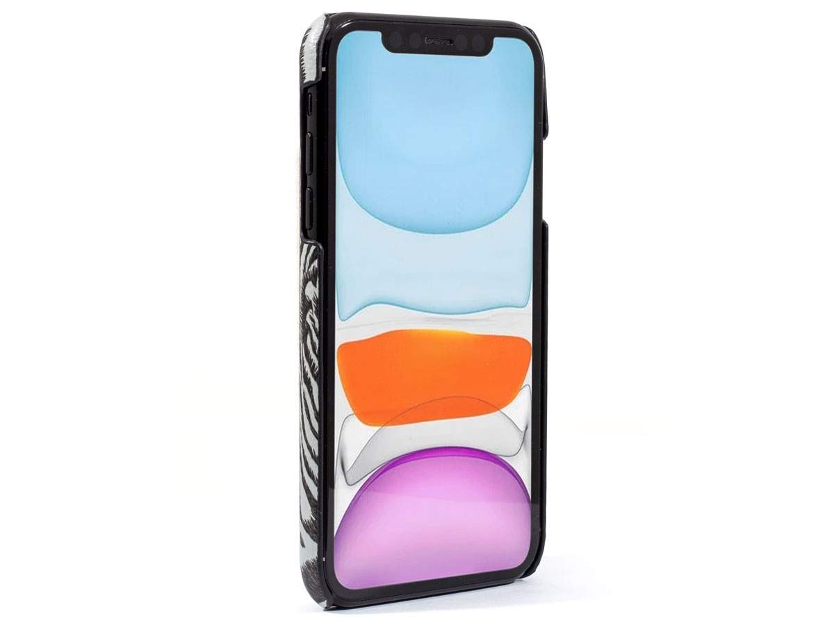 Ted Baker Croco Fingerloop Case Zebra - iPhone 11/XR Hoesje