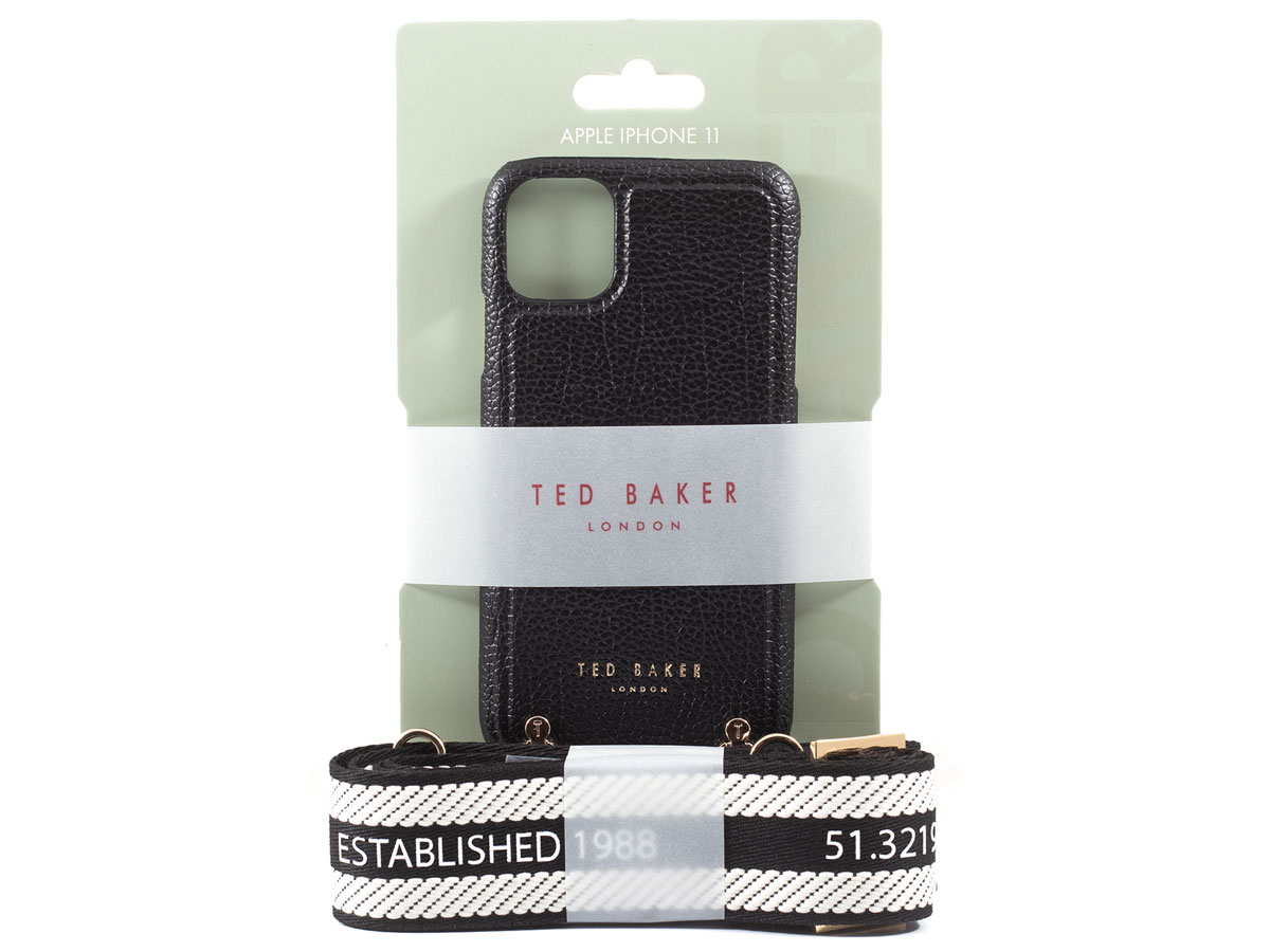 Ted Baker Crossbody Case Zwart - iPhone 11/XR hoesje