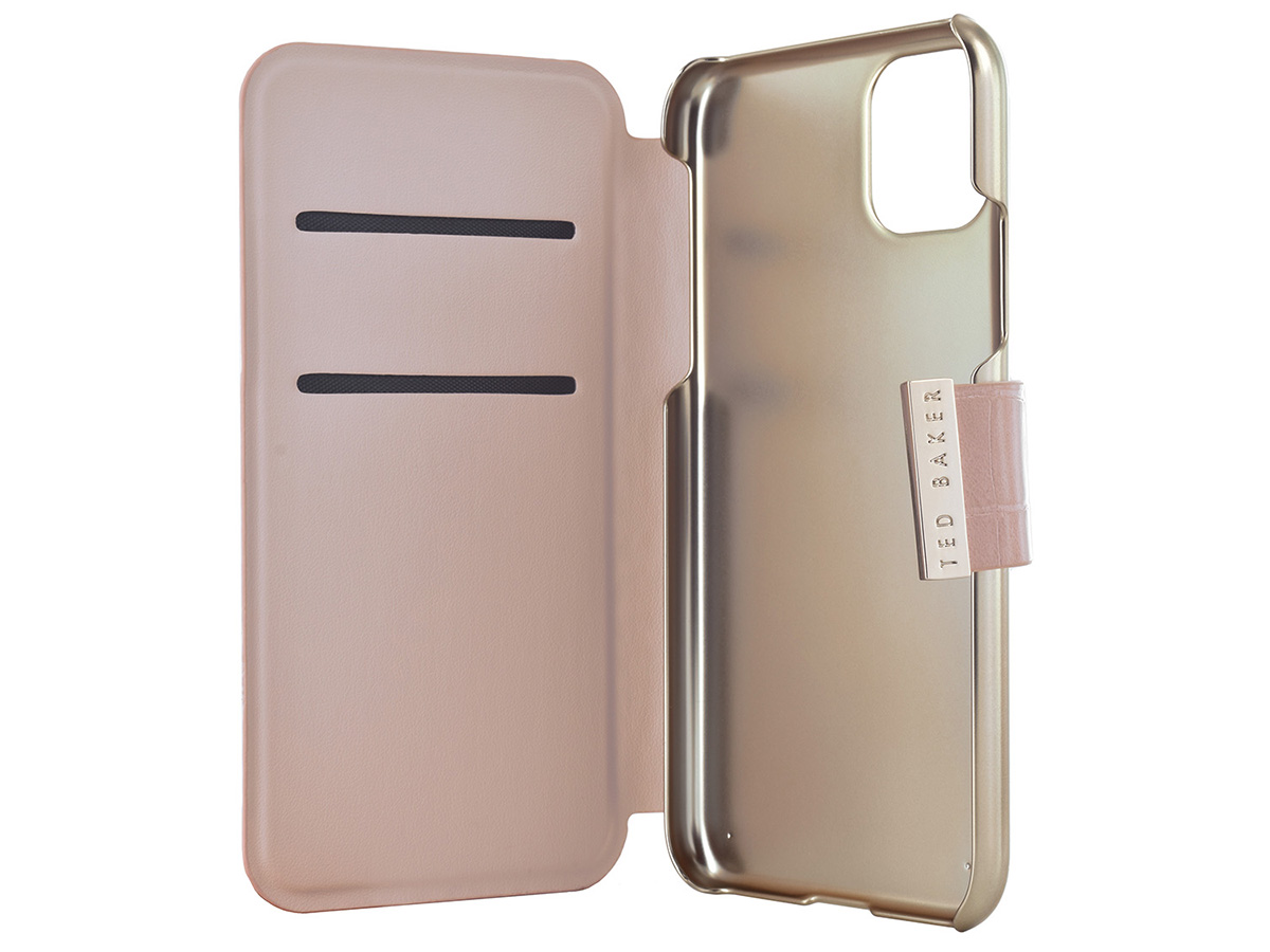 Ted Baker Pink Croco Folio Case - iPhone 11/XR Hoesje