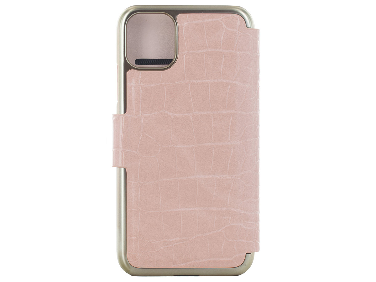 Ted Baker Pink Croco Folio Case - iPhone 11/XR Hoesje