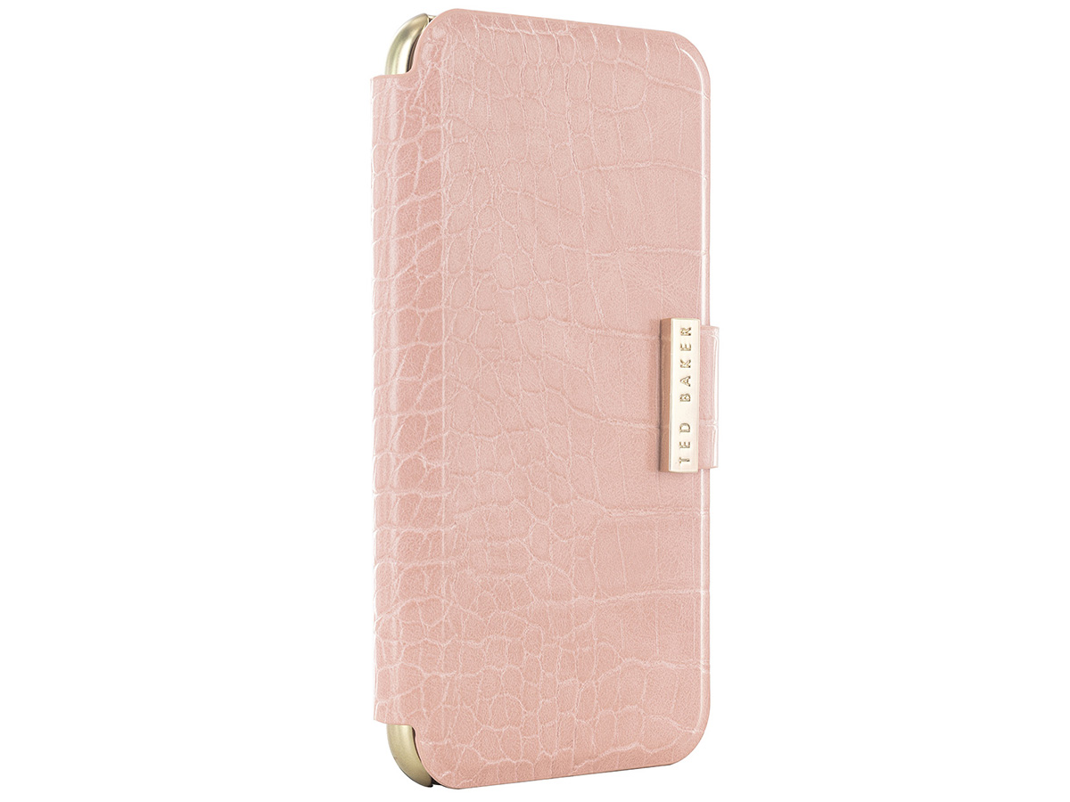 Ted Baker Pink Croco Folio Case - iPhone 11/XR Hoesje