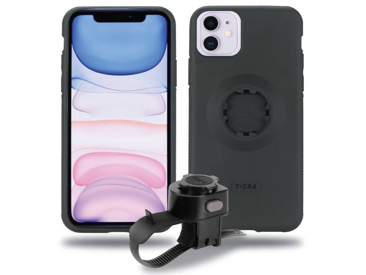 Tigra Fitclic MountCase Fietshouder voor iPhone 11 met Rain Guard