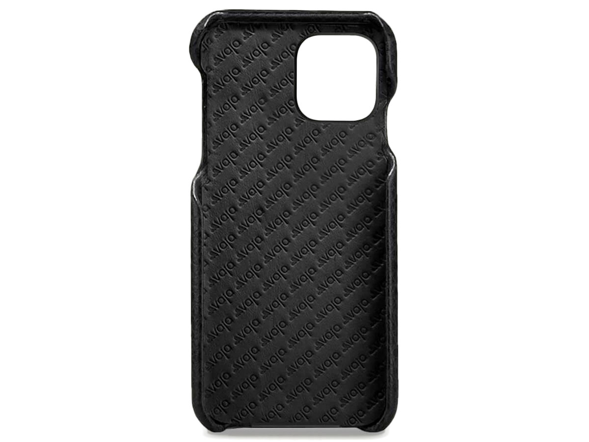 Vaja Grip Leather Case Zwart - iPhone 11 Hoesje Leer