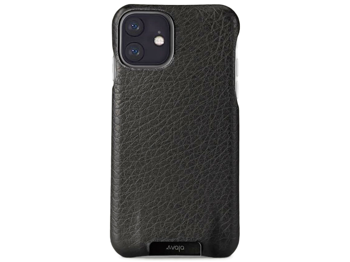 Vaja Grip Leather Case Zwart - iPhone 11 Hoesje Leer