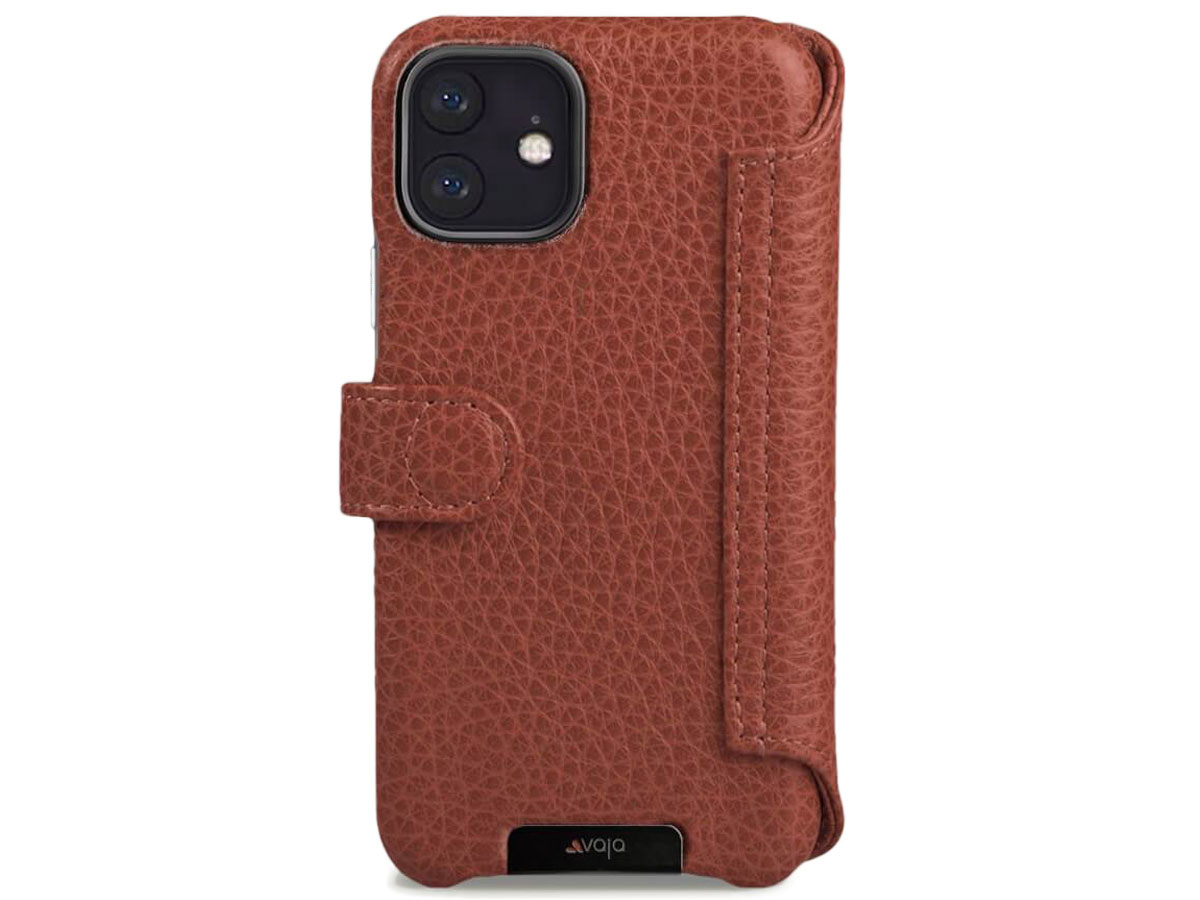 Vaja Wallet Agenda iPhone 11 hoesje Leer Cognac