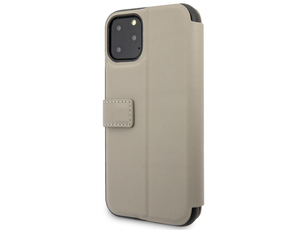 BMW Signature Bookcase Taupe Leer - iPhone 11 Pro hoesje