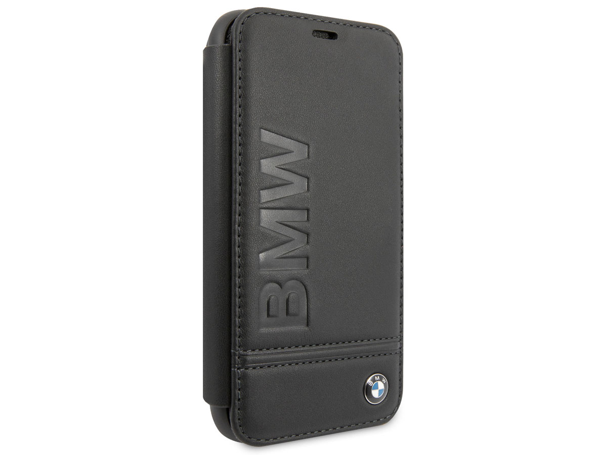 BMW Signature Bookcase Zwart Leer - iPhone 11 Pro hoesje