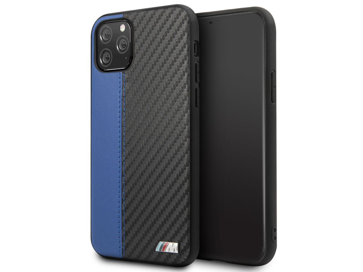 BMW M Sport Stitched Case Blauw - iPhone 11 Pro hoesje