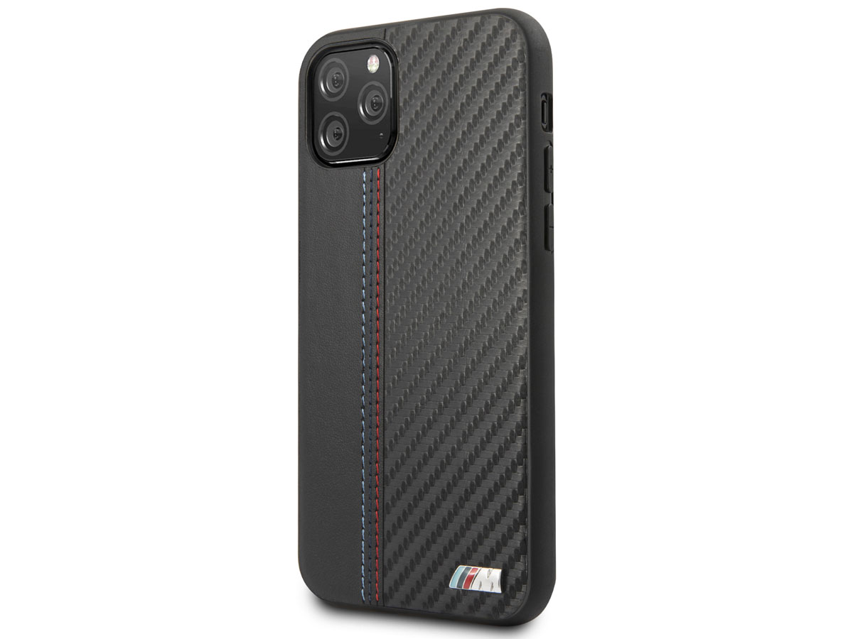 BMW M Sport Stitched Case Zwart - iPhone 11 Pro hoesje