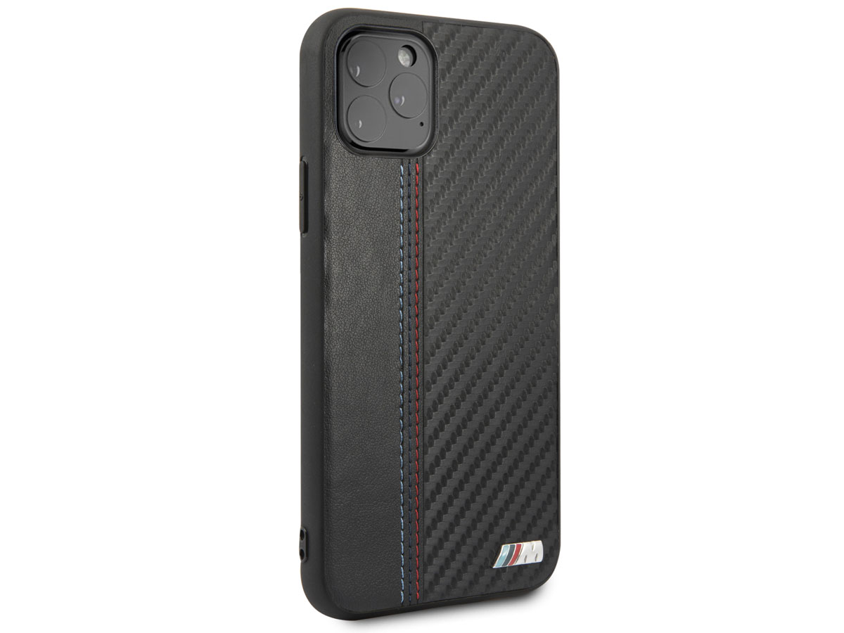 BMW M Sport Stitched Case Zwart - iPhone 11 Pro hoesje