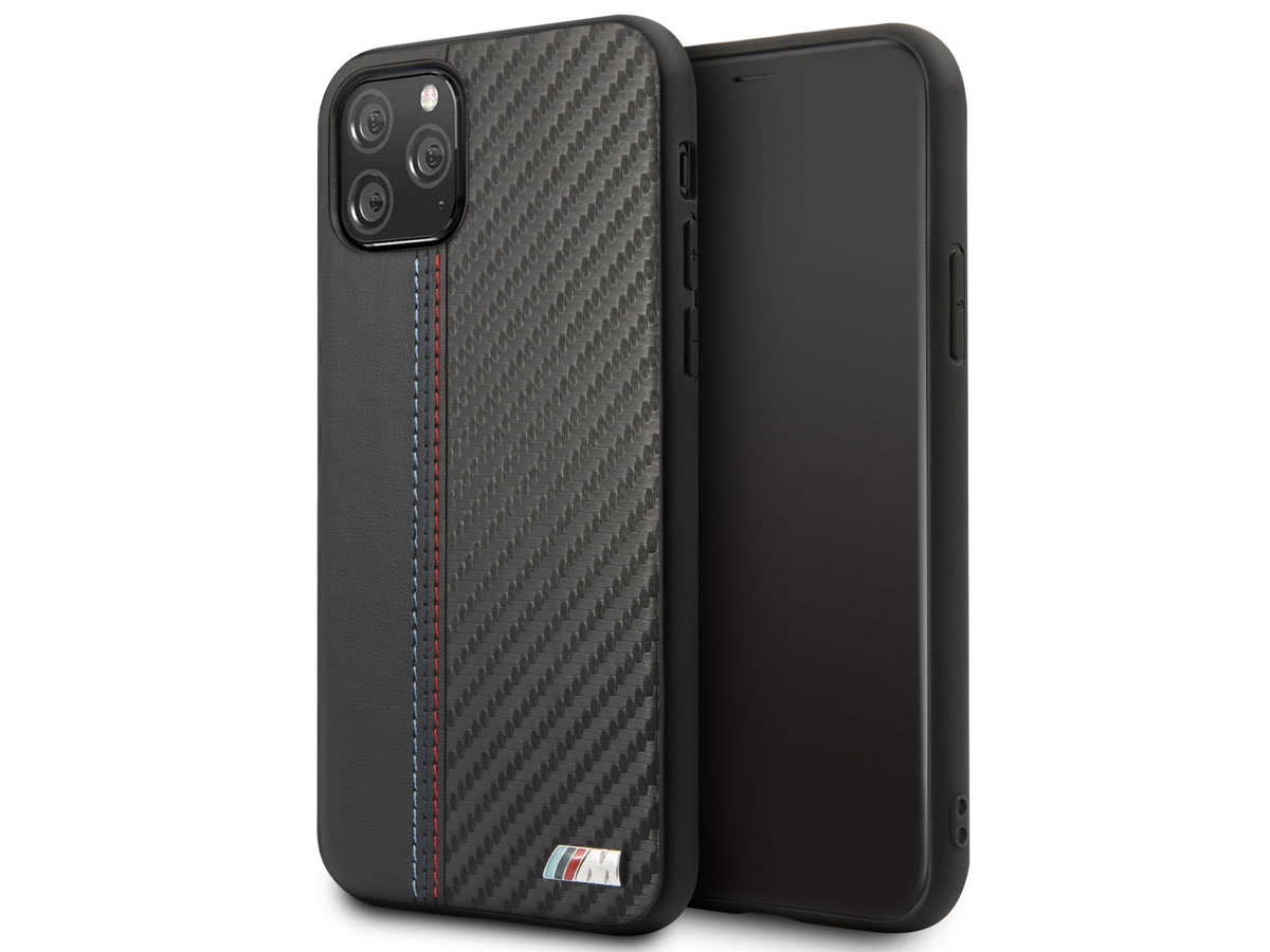 BMW M Sport Stitched Case Zwart - iPhone 11 Pro hoesje