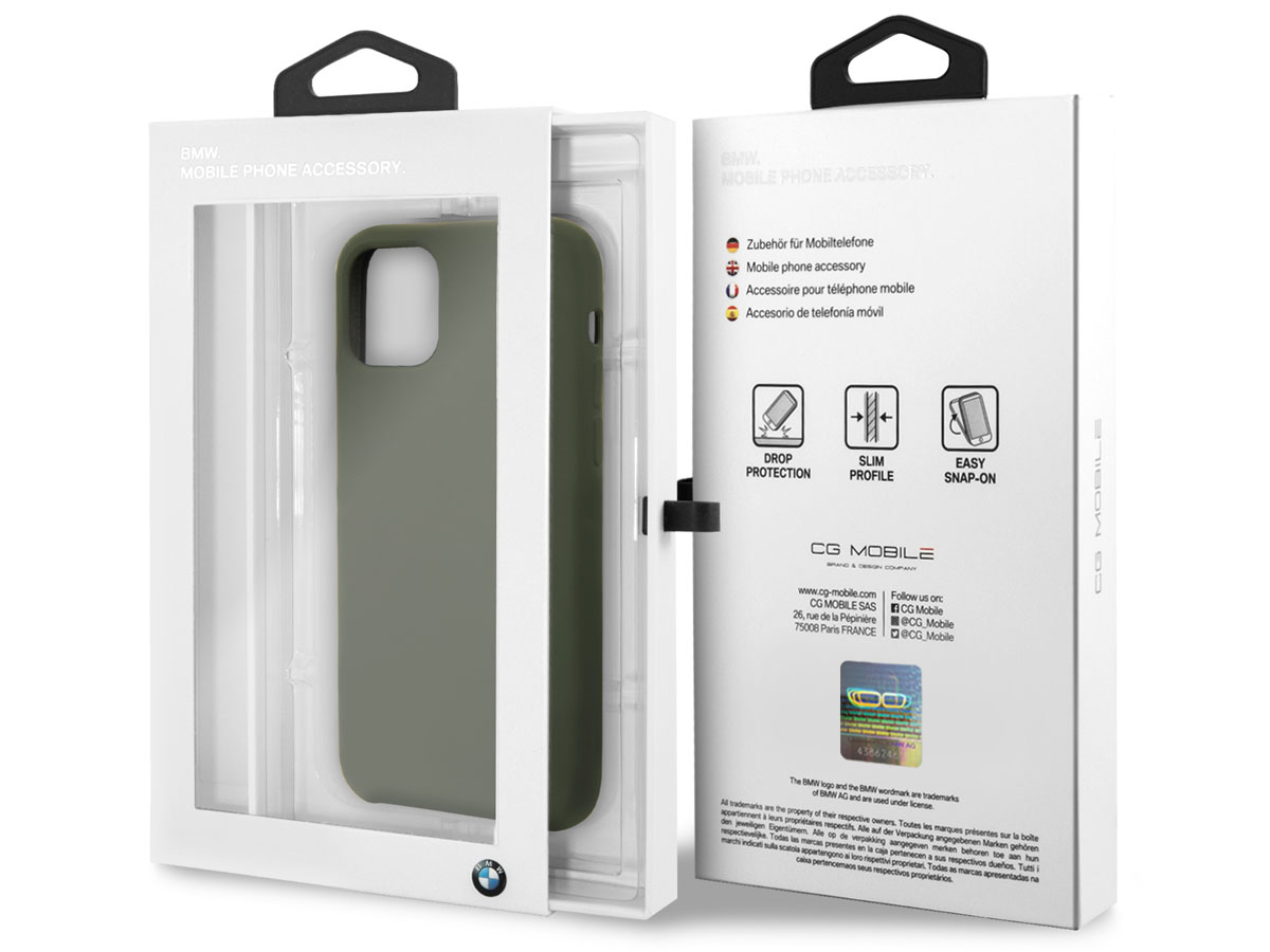 BMW Signature Silicone Case Groen - iPhone 11 Pro Hoesje