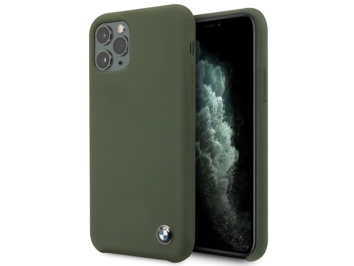 BMW Signature Silicone Case Groen - iPhone 11 Pro Hoesje