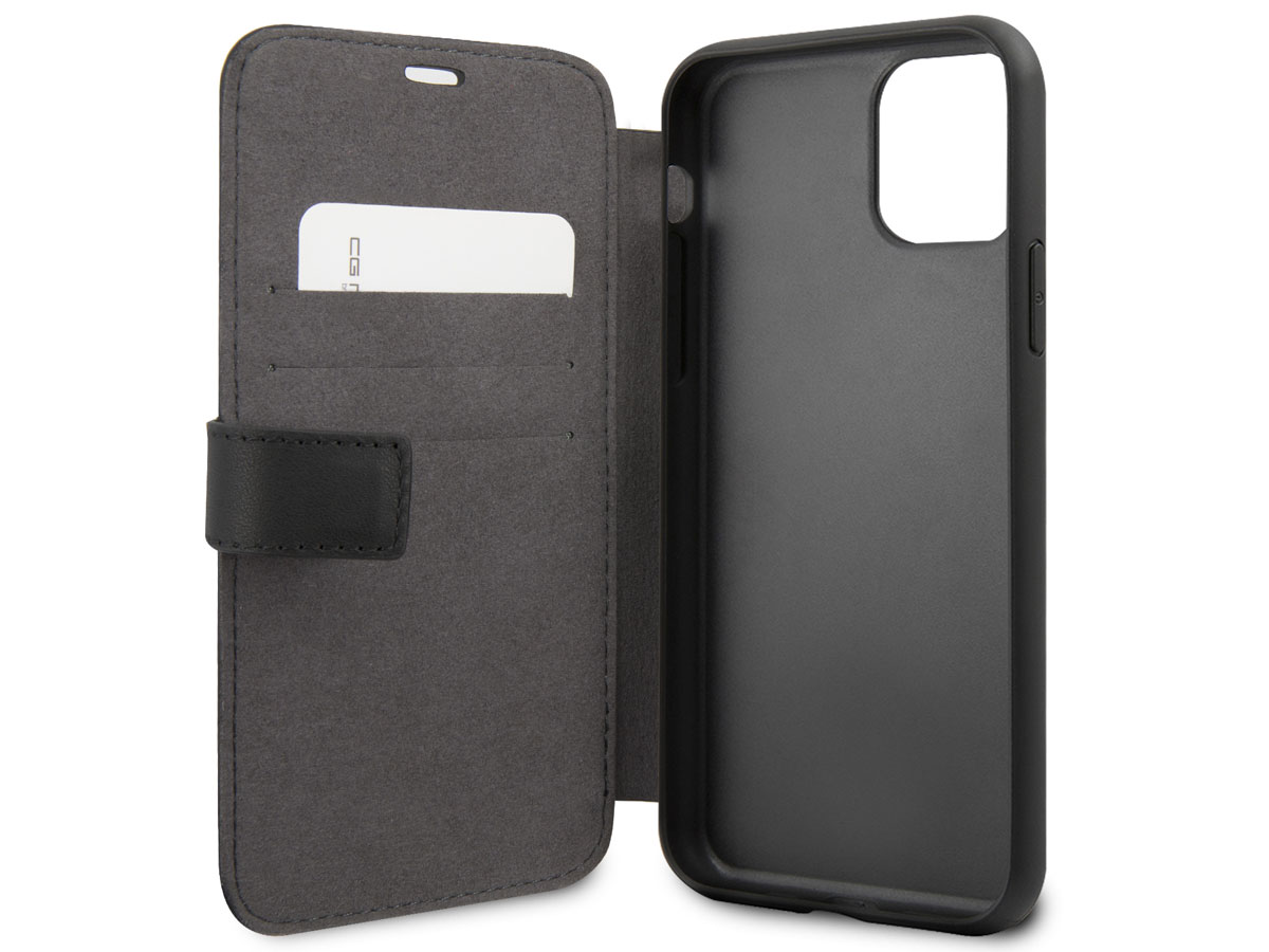 BMW Stitched Bookcase Zwart Leer - iPhone 11 Pro hoesje