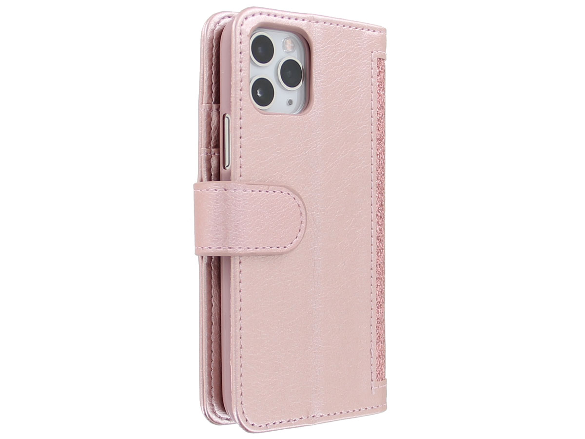 Glitsie Zip Case met Rits Rosé - iPhone 11 Pro hoesje