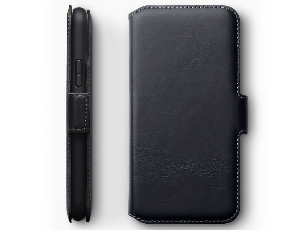 CaseBoutique Leather Case Zwart Leer - iPhone 11 Pro hoesje