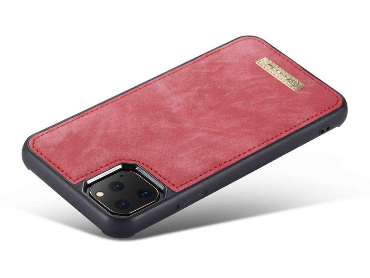 CaseMe 2in1 Wallet Ritsvak Case Rood - iPhone 11 Pro Hoesje