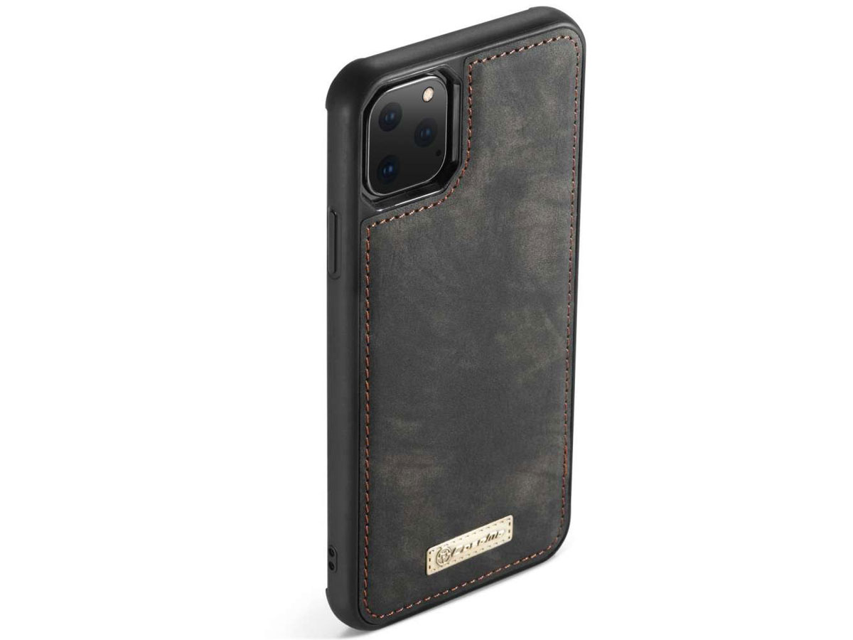 CaseMe 2in1 Wallet Ritsvak Case Zwart - iPhone 11 Pro Hoesje