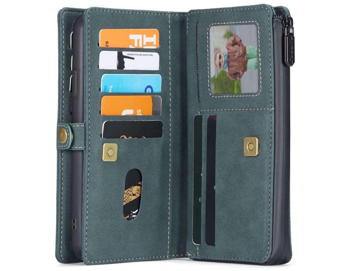 CaseMe Multi Wallet Ritsvak Case Blauw - iPhone 11 Pro Hoesje